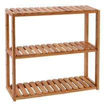 Prateleira de banheiro de bambu SONGMICS UBCB13Y ajustável de 3 camadas Prateleira de banheiro de bambu SONGMICS UBCB13Y ajustável de 3 camadas