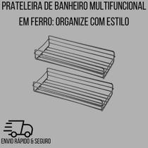 Prateleira de Banheiro Multifuncional em Ferro: Organize com Estilo