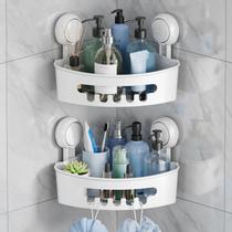 Prateleira de banheiro Shower Caddy TAILI Suction Corner, pacote com 2