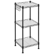 Prateleira de banheiro SONGMICS, rack de armazenamento de 3 camadas, tinta preta Prateleira de banheiro SONGMICS, rack de armazenamento de 3 camadas, tinta preta
