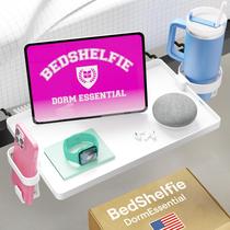 Prateleira de Cama BedShelfie Essencial para Dormitório com Bandeja Flutuante Branca de Fixação Prateleira de Cama BedShelfie Essencial para Dormitório com Bandeja Flutuante Branca de Fixação