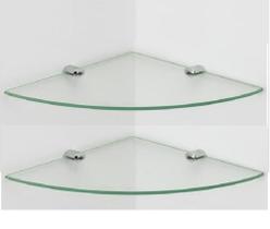 Prateleira De Canto 30 Cm Em Vidro Temperado Kit Com 2 Unidades - Sonharte Prateleira De Canto 30 Cm Em Vidro Temperado Kit Com 2 Unidades - Sonharte