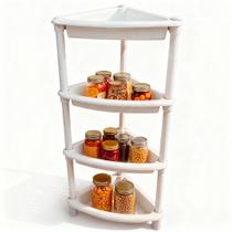 Prateleira De Canto 4 Cestos Multiuso Organizadora Casa Cozinha Banheiro Lavanderia Despensa