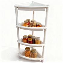 Prateleira De Canto 4 Cestos Multiuso Organizadora Casa Cozinha Banheiro Lavanderia Despensa