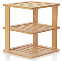 Prateleira de canto BERYLAND Bamboo 3 camadas 25x25 cm, cozinha, banheiro Prateleira de canto BERYLAND Bamboo 3 camadas 25x25 cm, cozinha, banheiro