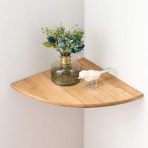 Prateleira de canto Conamily Solid Oak Wood 30 cm para montagem em parede