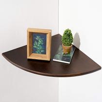 Prateleira de canto Conamily Walnut Solid Wood 40cm para montagem em parede Prateleira de canto Conamily Walnut Solid Wood 40cm para montagem em parede