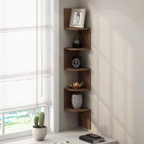 Prateleira de canto flutuante Furinno 5 camadas Columbia Walnut