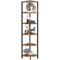 Prateleira de canto IRCPEN 160 cm, 6 camadas, metal marrom rústico