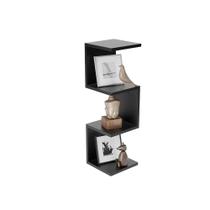 Prateleira de Canto Lyra 3 Nichos Decorativos Preto para Sala Quarto Livros Prateleira de Canto Lyra 3 Nichos Decorativos Preto para Sala Quarto Livros