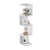 Prateleira de Canto Lyra 4 Nichos Decorativos Branco para Sala Quarto Livros Prateleira de Canto Lyra 4 Nichos Decorativos Branco para Sala Quarto Livros