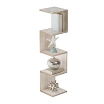 Prateleira de Canto Lyra 4 Nichos Decorativos Carvalho para Sala Quarto Livros Prateleira de Canto Lyra 4 Nichos Decorativos Carvalho para Sala Quarto Livros