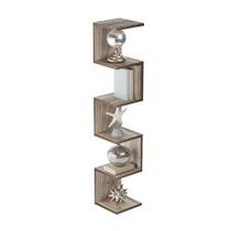 Prateleira de Canto Lyra 5 Nichos Decorativos Nogal para Sala Quarto Livros Prateleira de Canto Lyra 5 Nichos Decorativos Nogal para Sala Quarto Livros