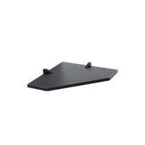 Prateleira de Canto Mdp 35x35cm Black com Suportes