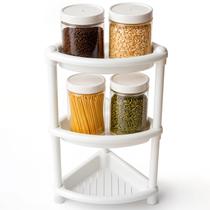 Prateleira De Canto Organizadora Multiuso Desmontável Com 3 Cestos Para Cozinha Banheiro E Lavanderia