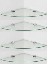 Prateleira de canto para banheiro 20 cm kit com 4 unidades - Sonharte