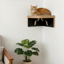 Prateleira de Canto Para Gatos MDF 15mm Reforçado com Carpete Antiderrapante Gatificação
