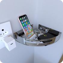 Prateleira de Canto Para Quarto Inox Brilhante Multiuso Prateleira de Canto Para Quarto Inox Brilhante Multiuso