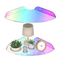 Prateleira de canto Sezanrpt Suporte de parede acrílico iridescente 18x18cm Prateleira de canto Sezanrpt Suporte de parede acrílico iridescente 18x18cm