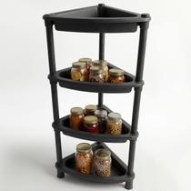 Prateleira De Canto Suporte Multiuso 4 Cestos Desmontável Cozinha Lavanderia Banheiro Quarto Organizador Plástico Nicho Prateleira De Canto Suporte Multiuso 4 Cestos Desmontável Cozinha Lavanderia Banheiro Quarto Organizador Plástico Nicho