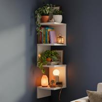 Prateleira De Canto Suspensa Decorativa Estante Livros