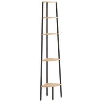 Prateleira de canto VidaXL, independente de 5 camadas, marrom claro/preto