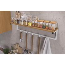 Prateleira de Cozinha Industrial LI042 Canela/Branco - Kappesberg