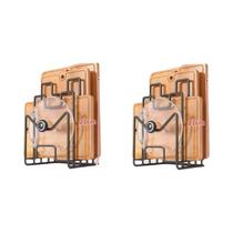 Prateleira De Cozinha Multi Camadas À Prova De Ferrugem, Suporte Para Tábua De Corte E Tampa De