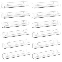 Prateleira de discos de vinil Wall Mount Meaocer 30 cm em acrílico transparente
