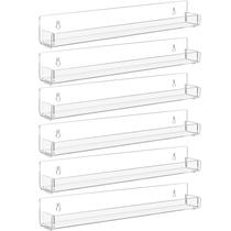 Prateleira de esmaltes Baosia, montada na parede, acrílico transparente x6