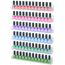 Prateleira de esmaltes NIUBEE, montada na parede, acrílico transparente x6 Prateleira de esmaltes NIUBEE, montada na parede, acrílico transparente x6