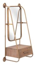 Prateleira de espelho Zuo Modern Peralta Mirror Shelf Gold Prateleira de espelho Zuo Modern Peralta Mirror Shelf Gold