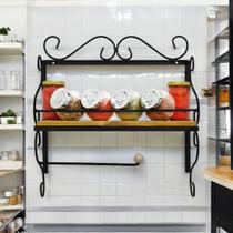 Prateleira de Ferro e Madeira: Organização e Estilo para sua Cozinha!