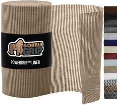 Prateleira de gaveta e forro de armário Gorilla Grip PowerGrip Beige