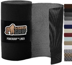 Prateleira de gaveta e forro de armário Gorilla Grip PowerGrip Black
