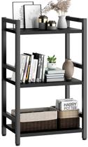Prateleira de livros RAGIFEN Estante de 3 camadas com estrutura de aço preta Prateleira de livros RAGIFEN Estante de 3 camadas com estrutura de aço preta