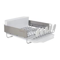 Prateleira de louça KitchenAid Compact Satin Wire com escorredor cinza Prateleira de louça KitchenAid Compact Satin Wire com escorredor cinza
