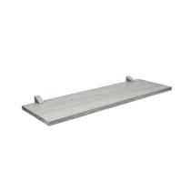 Prateleira de Madeira Retangular Cor Concreto 1,2x20x100cm Organize com Estilo e Durabilidade!