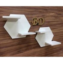 Prateleira De Nicho Hexagonal Decoração Moderna 2 Peças Prateleira De Nicho Hexagonal Decoração Moderna 2 Peças