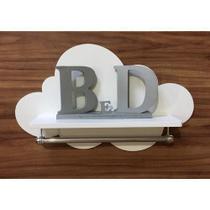 Prateleira De Nuvem Com Varão Porta Fraldas Mdf Branco 1 Pç Prateleira De Nuvem Com Varão Porta Fraldas Mdf Branco 1 Pç