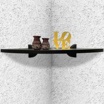 Prateleira De Parede Canto Organizadora P/ Quarto Sala Cozinha MDF 35 X 35 Preto