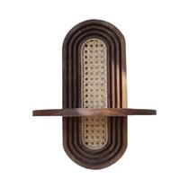 Prateleira De Parede De Flores Em Bambu E Rattan Feita À Mão, Rack Decorativo De Armazenamento Para