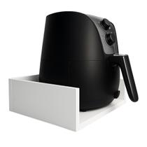 Prateleira de Parede para Air Fryer em MDF Branco Suporte Resistente e Moderno