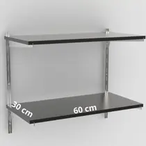 Prateleira De Parede Para Cozinha Quarto Sala Multiuso 60x30 Preta