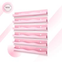 Prateleira De Parede Para Esmaltes De Unhas Acrílicos Rosa Claro, Pacote Com 6, Organizador De 15