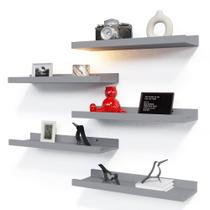 Prateleira de parede RICHER HOUSE Mounted Picture Ledge com lábio cinza Prateleira de parede RICHER HOUSE Mounted Picture Ledge com lábio cinza