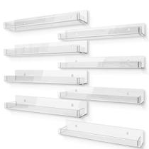 Prateleira de parede RORKIM de acrílico transparente de 15 polegadas para quarto de crianças x8 Prateleira de parede RORKIM de acrílico transparente de 15 polegadas para quarto de crianças x8