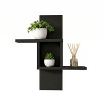 Prateleira de Parede Suspensa com Nichos MDF 60x20cm Universo do MDF