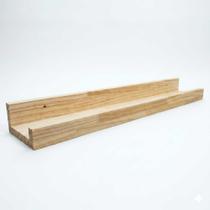 Prateleira de Parede Tipo Calha 90cm em Madeira Pinus Natural Prateleira de Parede Tipo Calha 90cm em Madeira Pinus Natural