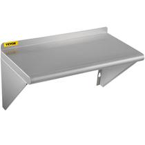 Prateleira de parede VEVOR em aço inoxidável 36x12x65cm com Backsplash